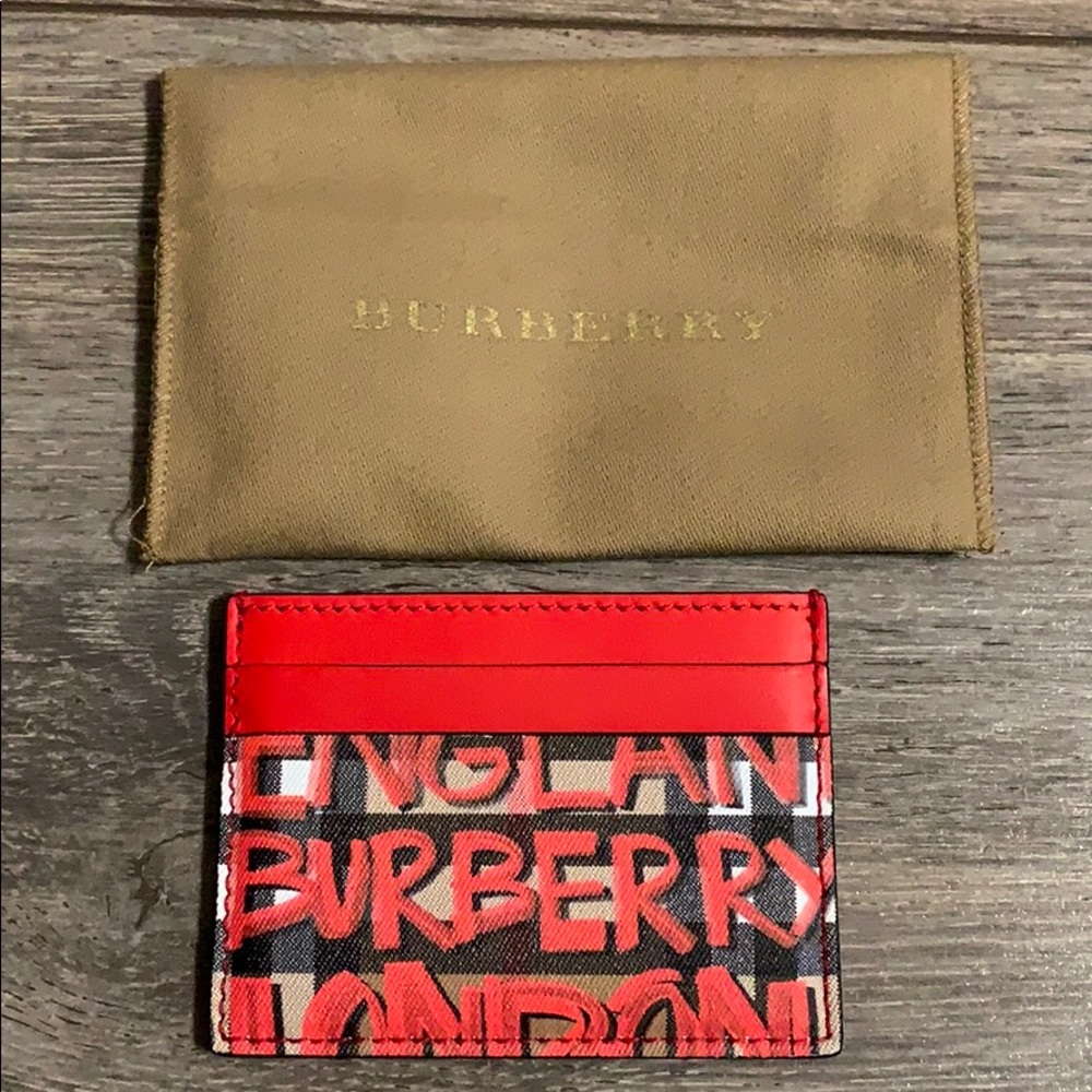 EUC Burberry Graffiti Card Case.